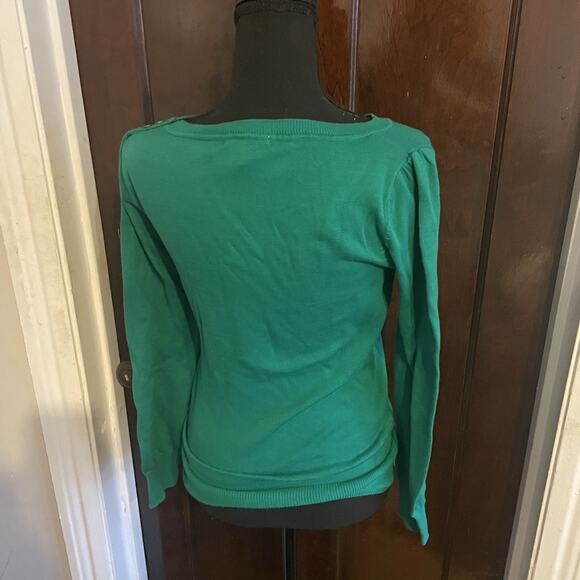 Green Vintage Forever 21 Lightweight Sweater 100% Cotton Womens MEDIUM - Picture 8 of 11
